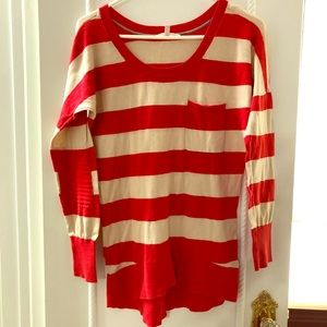 Striped Coral Victoria Secret sweater